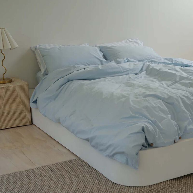 Home Lab 100% Stonewashed Cotton Duvet Set image number 4
